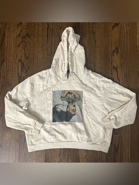 Ariana Grande Cream Pullover with Black Logo